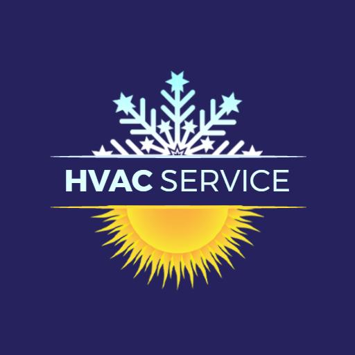 Innovative HVAC Service Design Featuring Sun and Snowflake Logo Template