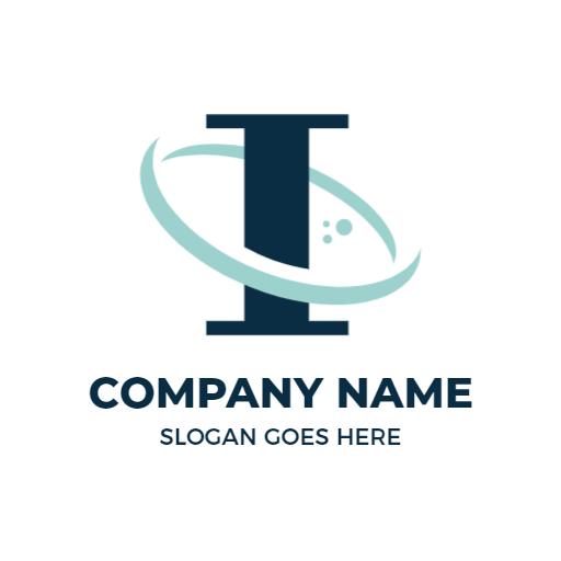 Innovative I Letter Design with Modern Swirling Elements Logo Template