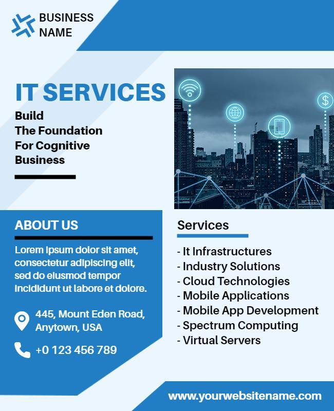 Innovative It Services Solutions Flyer Template