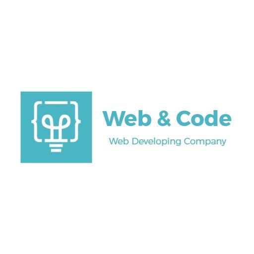 Innovative Light Blue Web Development Services Logo Template