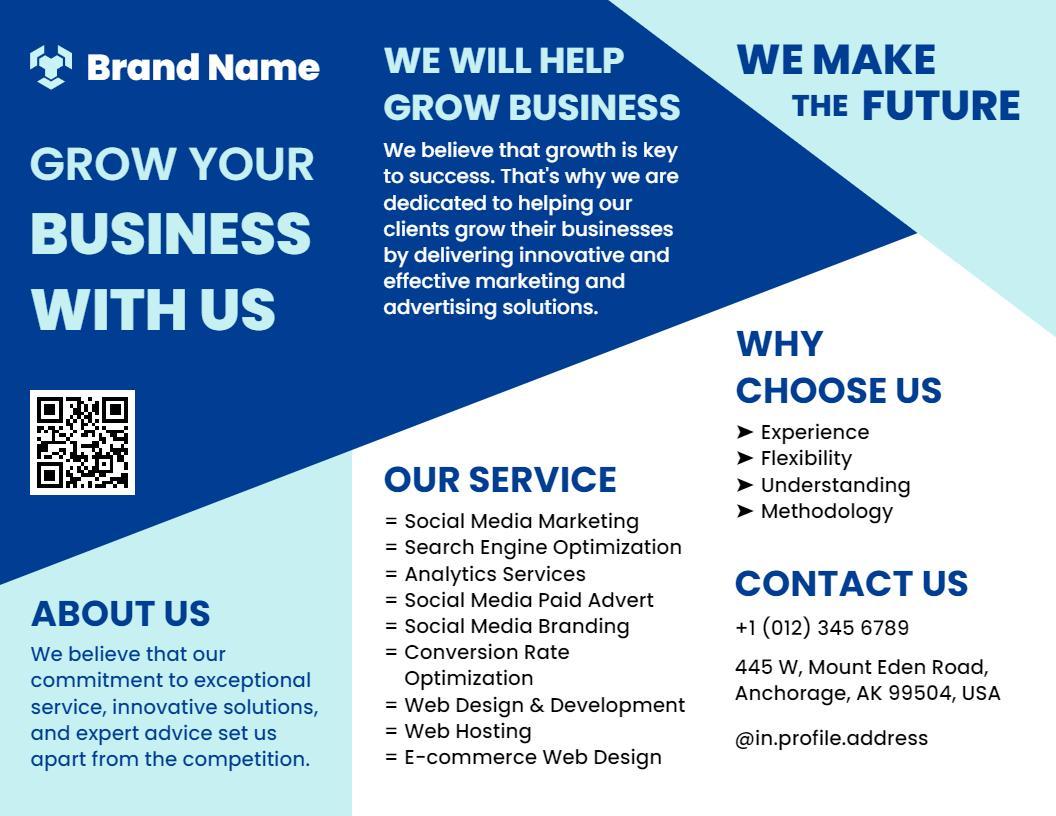 Innovative Marketing Solutions for Business Growth Brochure Template