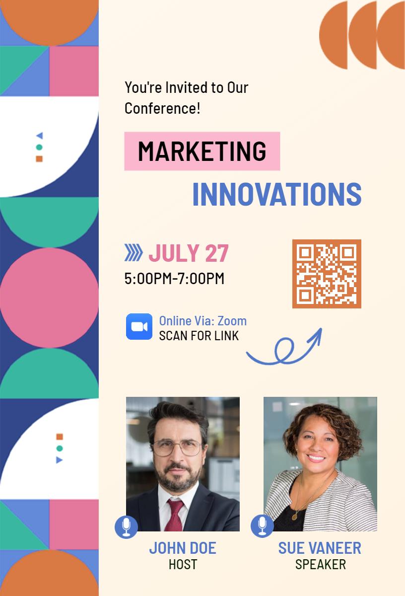 Innovative Marketing Strategies Business Conference Invitation Template
