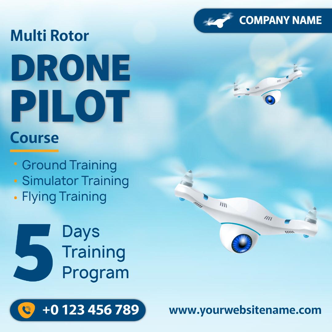 Innovative Multi Rotor Drone Pilot Training Course Ad Template
