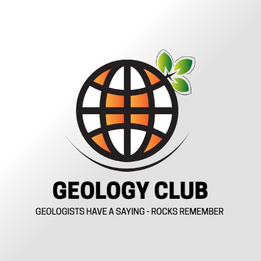 Innovative Orange and Green Globe Showcasing Geology Club Logo Template