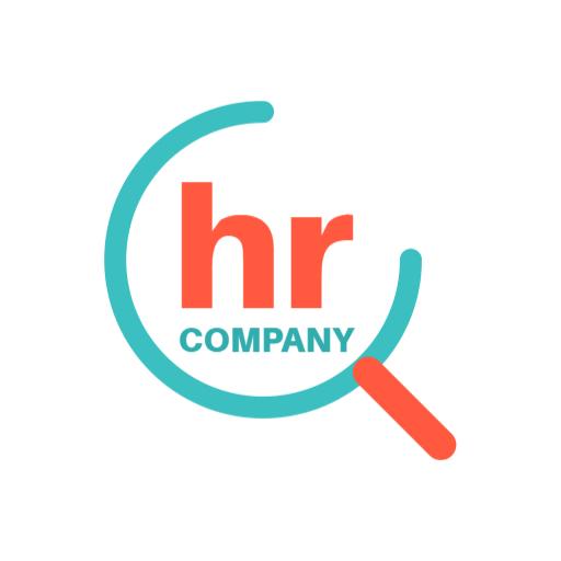 Innovative Orange and Teal Design for HR Company Logo Template