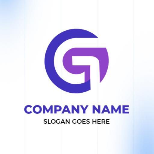 Innovative Purple and Blue G Letter Logo Design Concept Logo Template