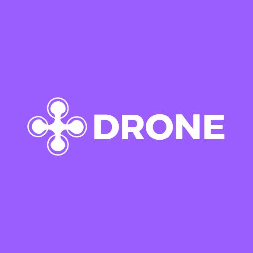 Innovative Purple Drone Design for Aerial Photography Logo Template