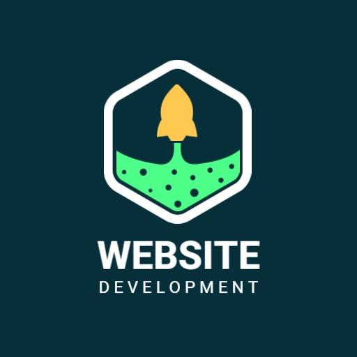 Innovative Rocket Launch Graphic for Website Development Logo Template