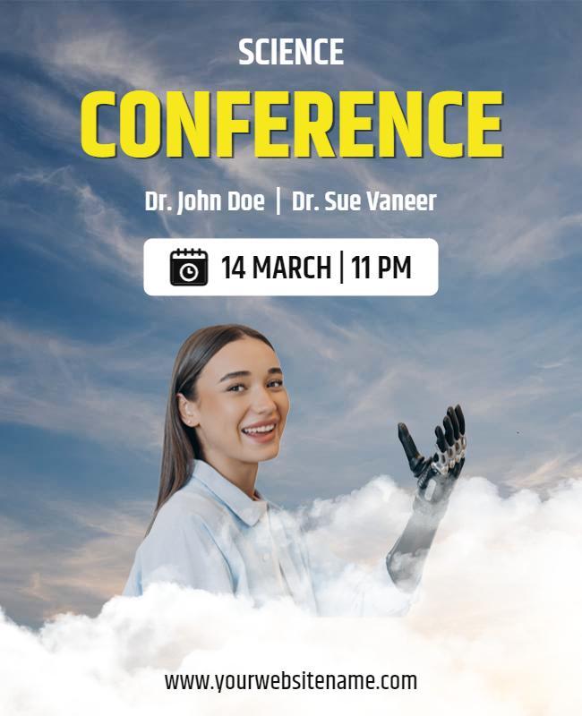 Innovative Science Conference Event Flyer Template