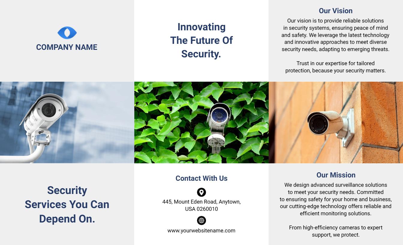 Innovative Security Solutions and CCTV Services Brochure Template