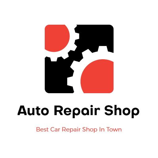 Innovative Square Design Showcasing Auto Repair Shop Logo Template