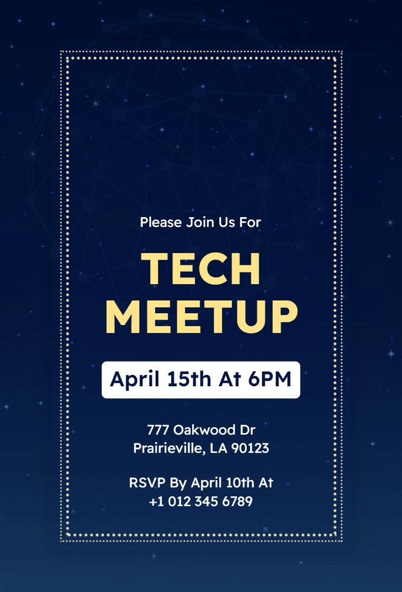 Innovative Tech Networking Meetup Event Invitation Template
