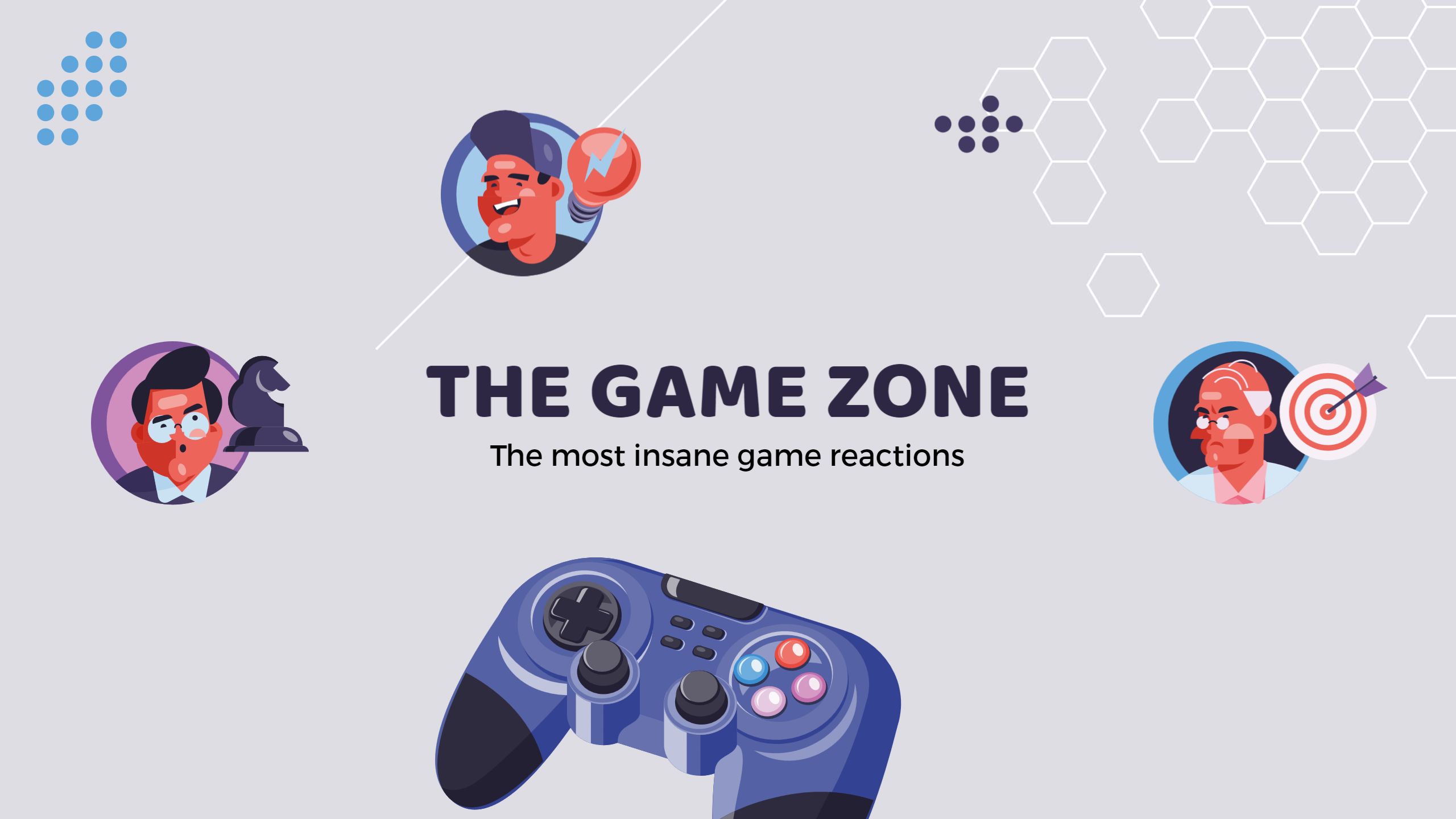 Insane Reactions in The Game Zone with Playful Icons Banner Template