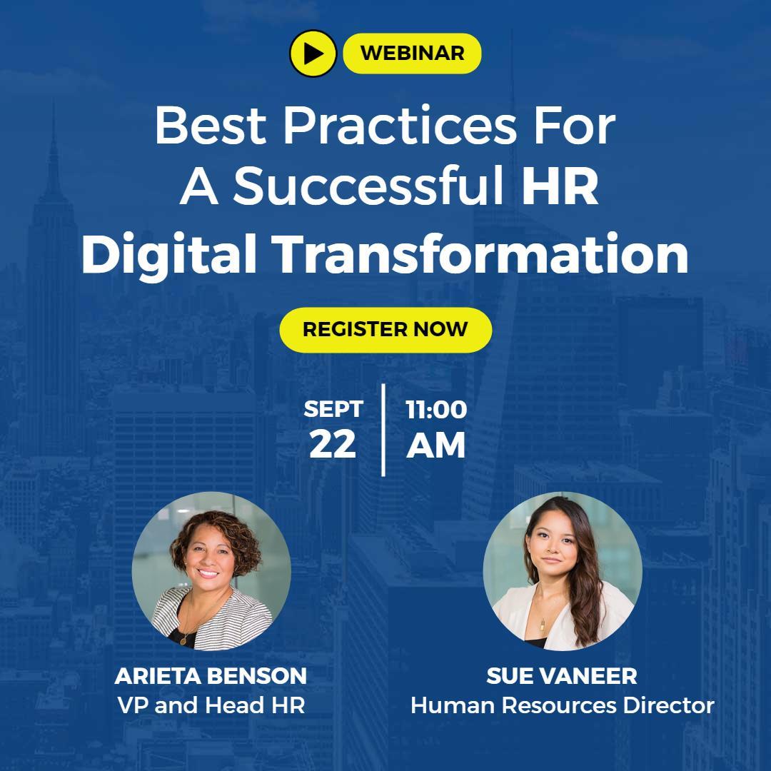 Insightful HR Digital Transformation Webinar Promotion Ad Template