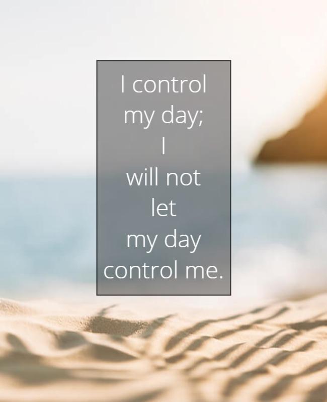 Inspirational Beach Motivation Quote Poster Template