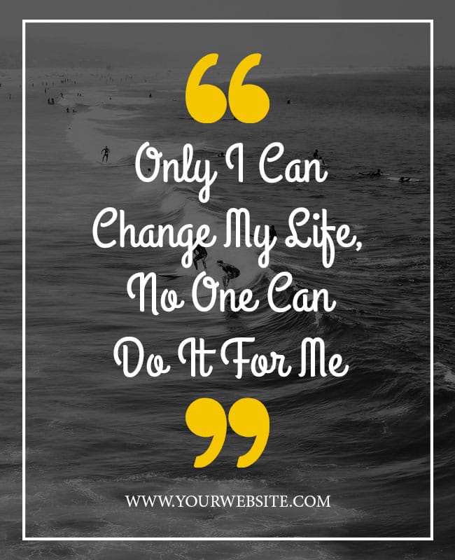 Inspirational Black and White Motivational Quote Poster Template