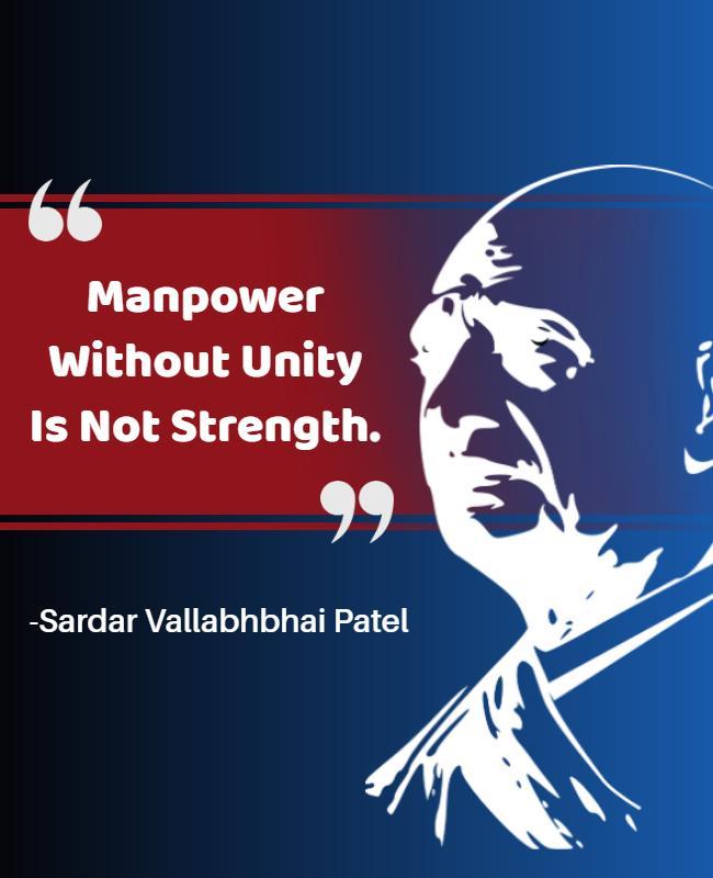 Inspirational Blue Gradient Unity Quote Poster Template