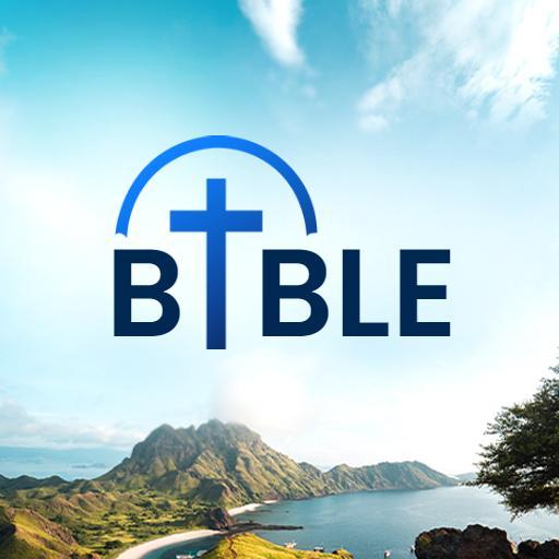 Inspirational Blue Sky and Mountain Scene Bible Logo Template