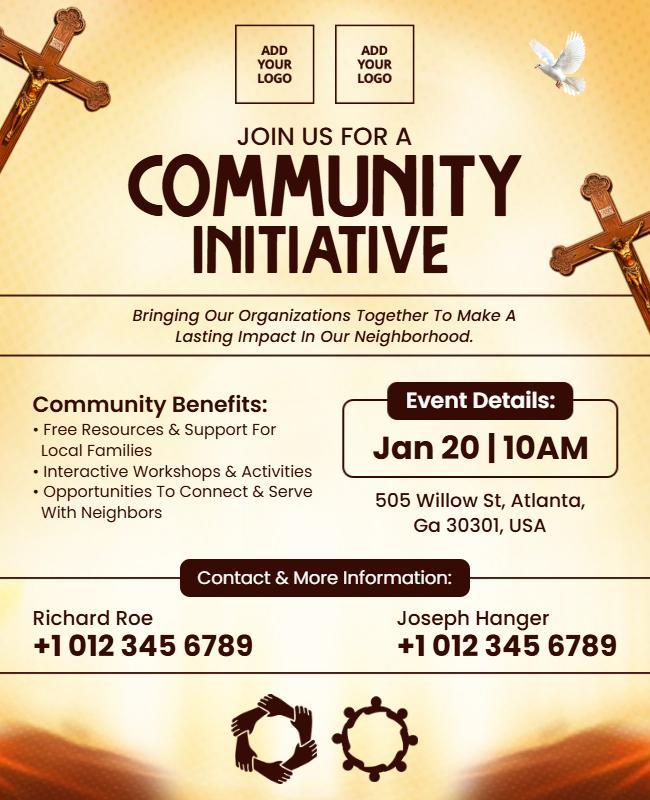 Inspirational Community Support and Outreach Event Flyer Template