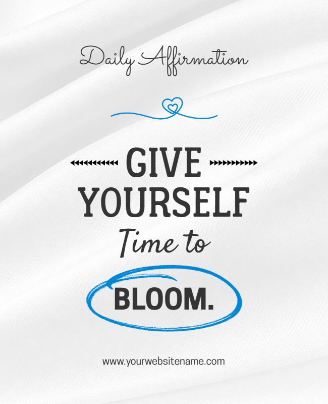 Inspirational Daily Affirmation Quote Poster Template