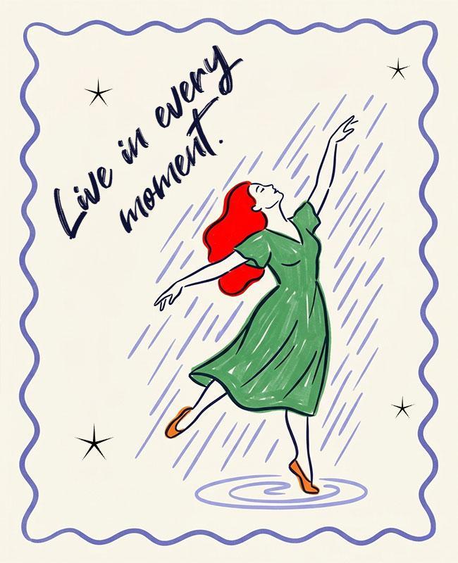 Inspirational Dance Illustration Poster Template