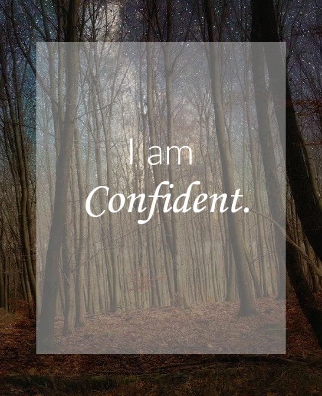 Inspirational Forest Background Self-Affirmation Poster Template