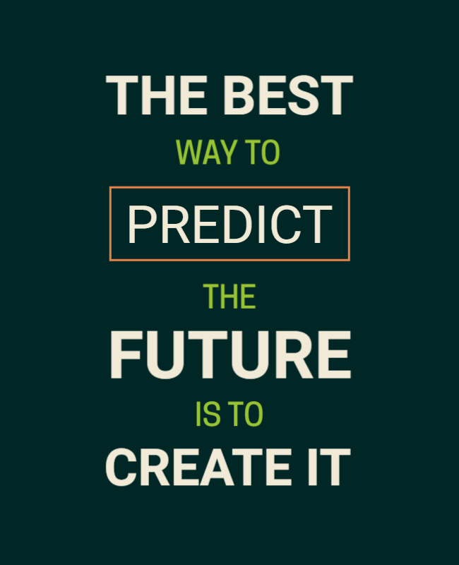 Inspirational Green Future Vision Quote Typography Poster Template
