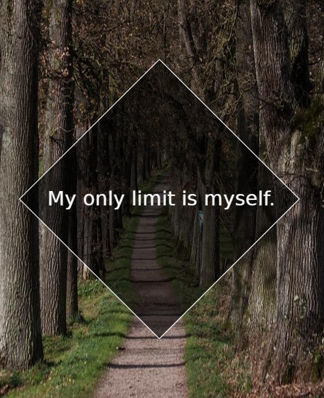 Inspirational Nature Pathway Motivation Quote Poster Template