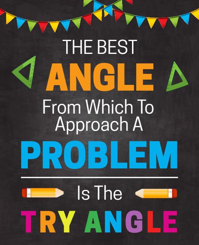 Inspirational Problem Solving Motivational Flyer Template