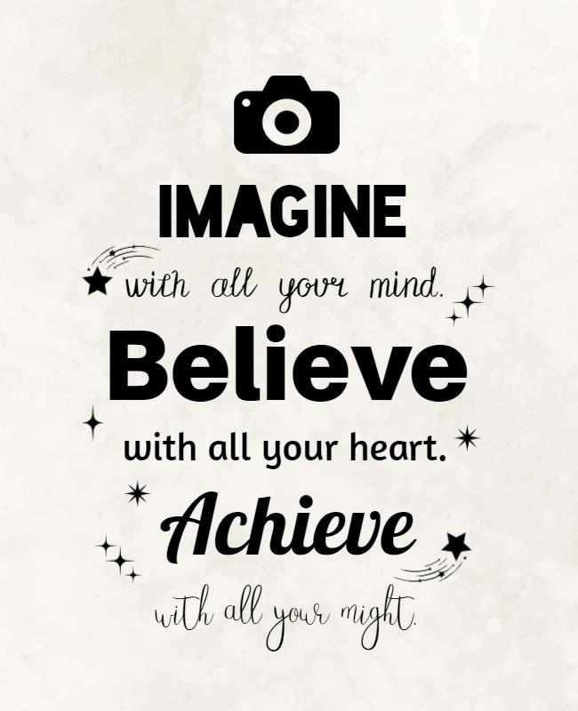 Inspirational Quote Photography Art Print Flyer Template