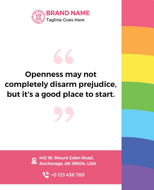 Inspirational Quote with Rainbow Design Flyer Template