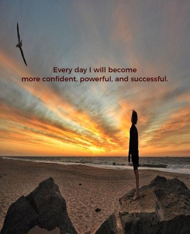 Inspirational Sunset Confidence Motivational Quote Poster Template