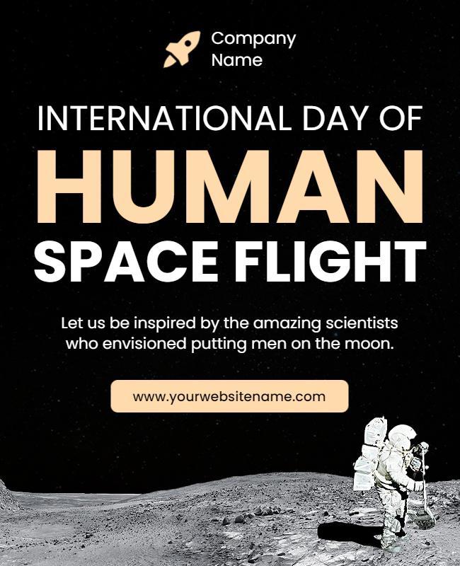 Inspiring Black Space Exploration Celebration Poster Template