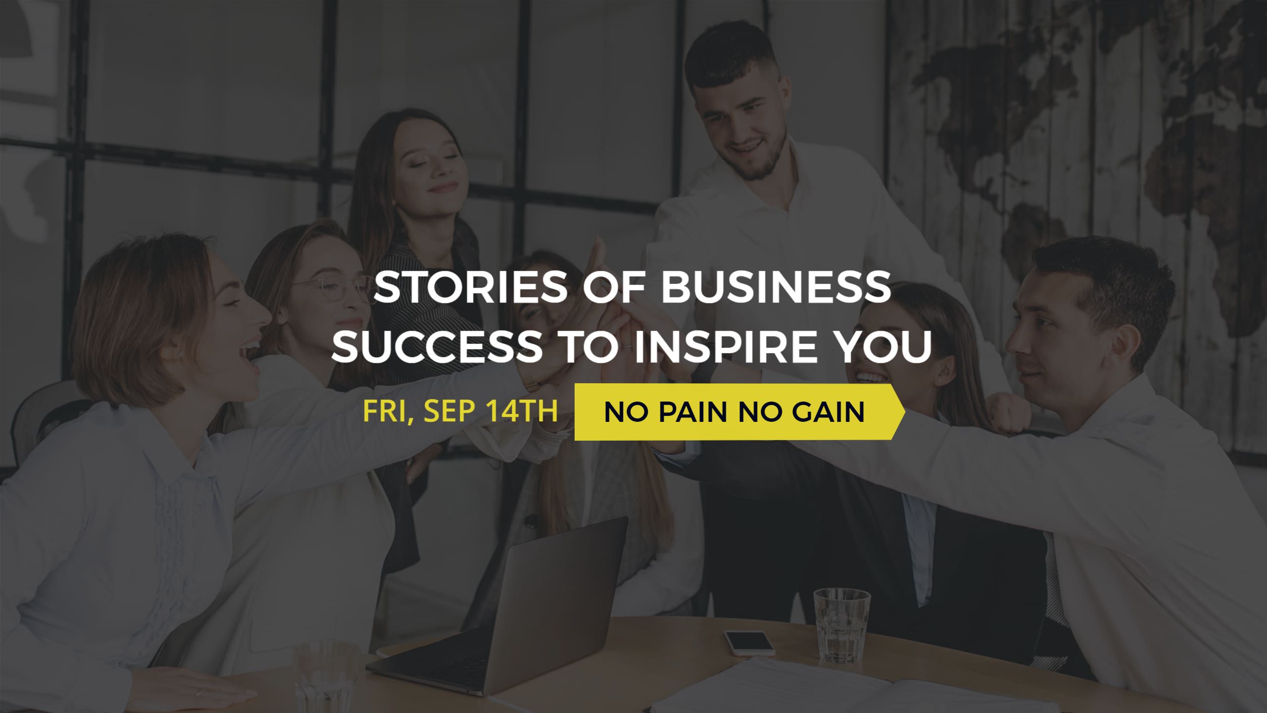 Inspiring Business Success Stories Presentation YouTube Banner Template