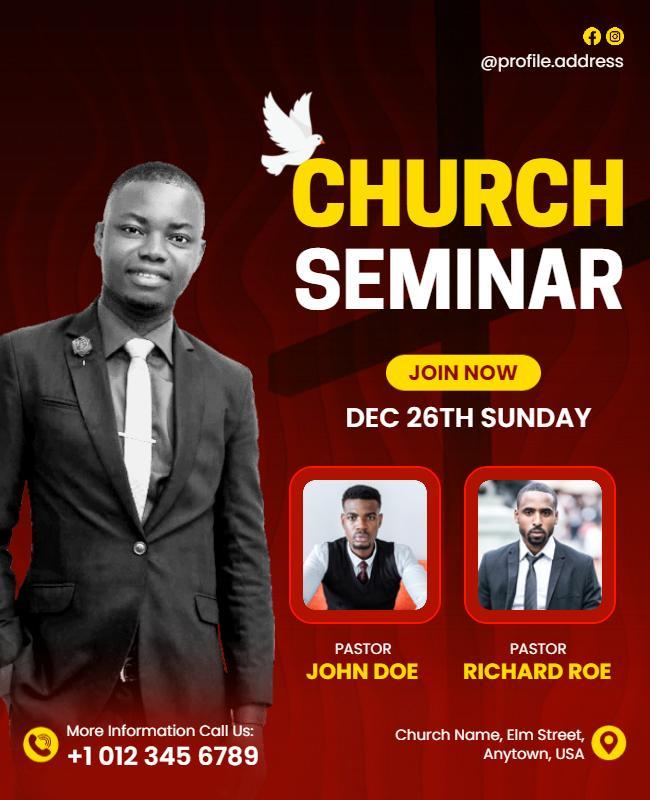 Inspiring Church Seminar Event Flyer Template