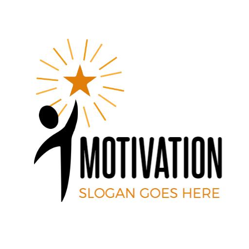Inspiring Figure Holding Star Represents Motivation Success Logo Template