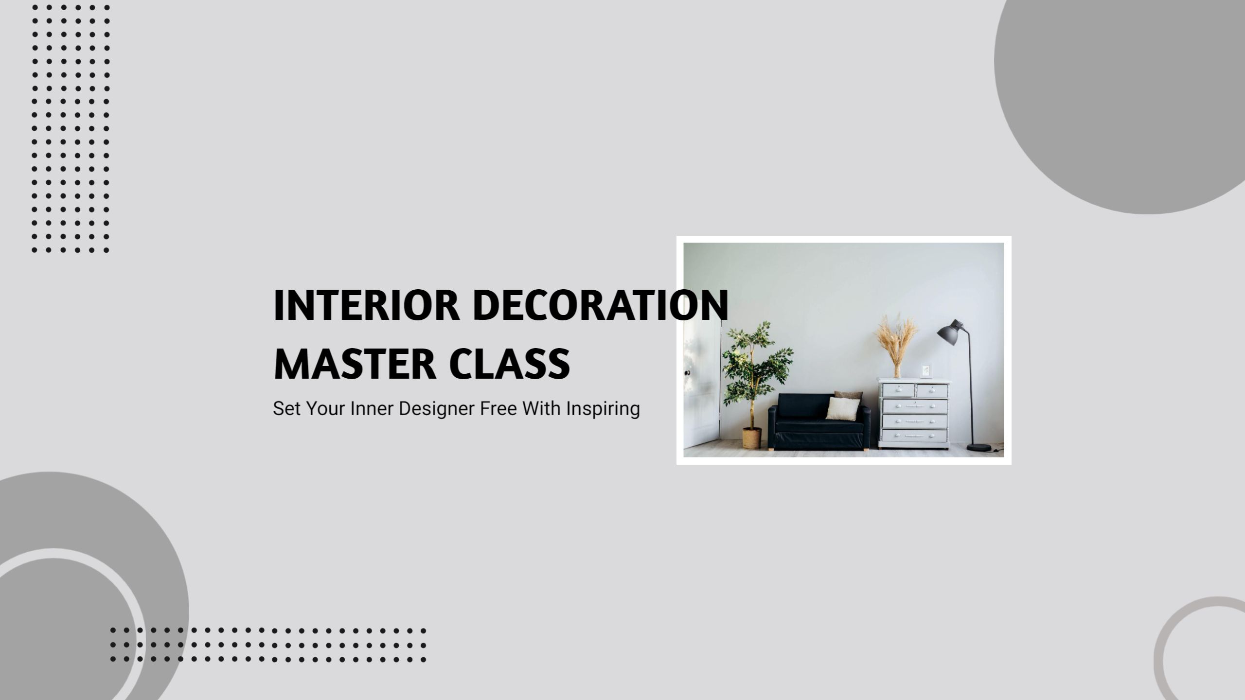 Inspiring Interior Decoration Master Class YouTube Banner Template