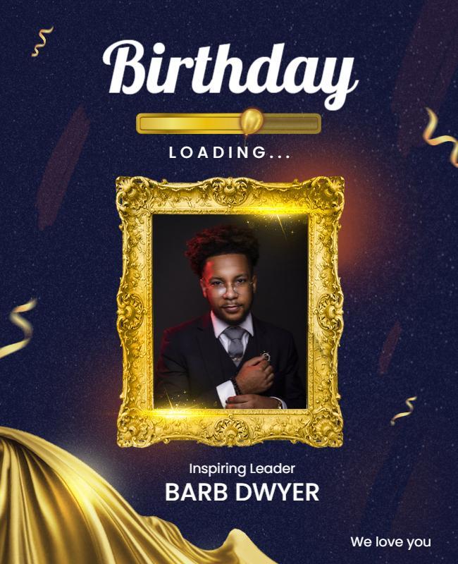 Inspiring Leader Birthday Celebration Flyer Template