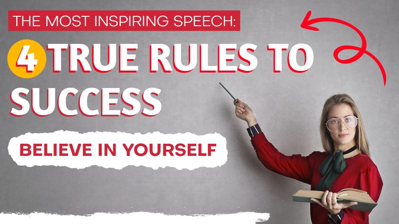 Inspiring Success Rules Speech Trending YouTube Thumbnail Template