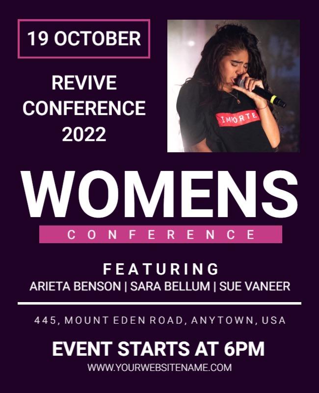 Inspiring Womens Conference Event Flyer Template