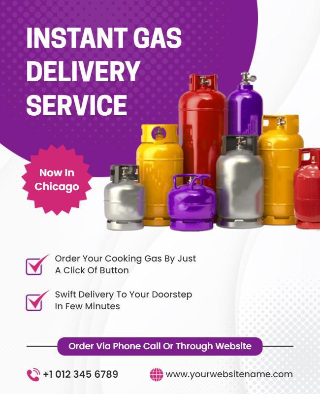 Instant Gas Delivery Service Flyer Template