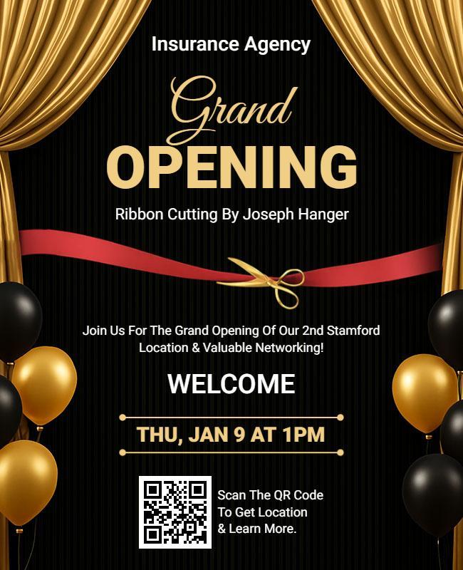 Insurance Agency Grand Opening Event Flyer Template