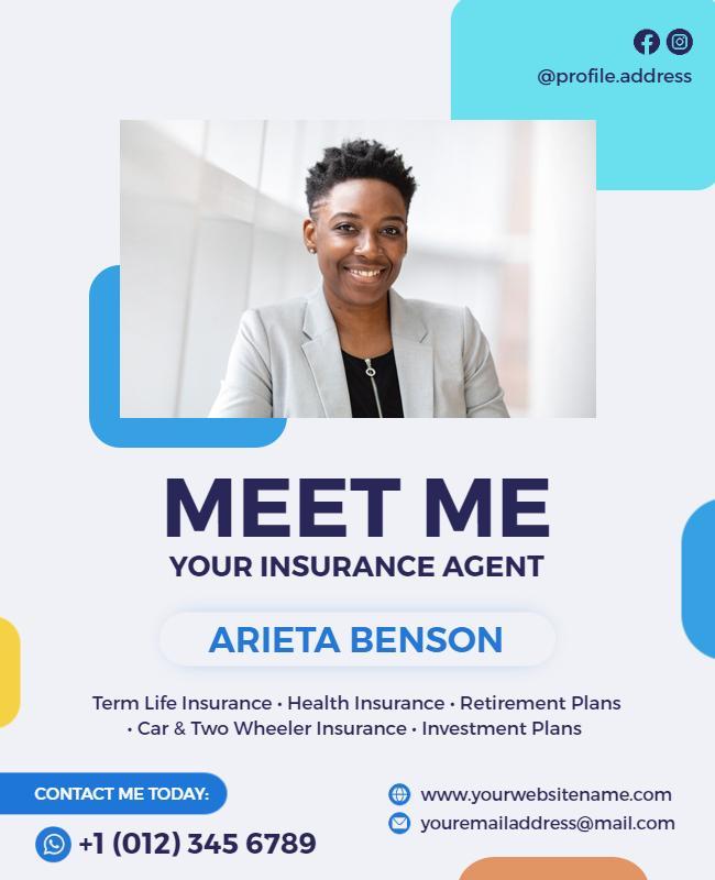 Insurance Agent Introduction Meeting Flyer Template