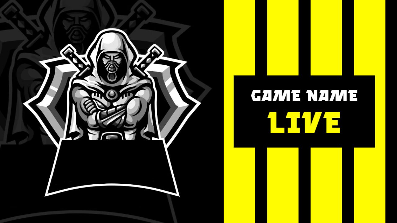 Intense Action Character Live Gaming YouTube Thumbnail Template