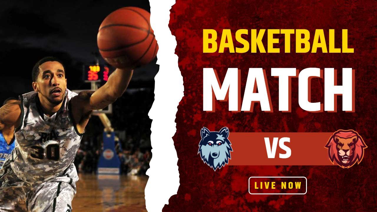 Intense Basketball Match Highlights YouTube Thumbnail Template