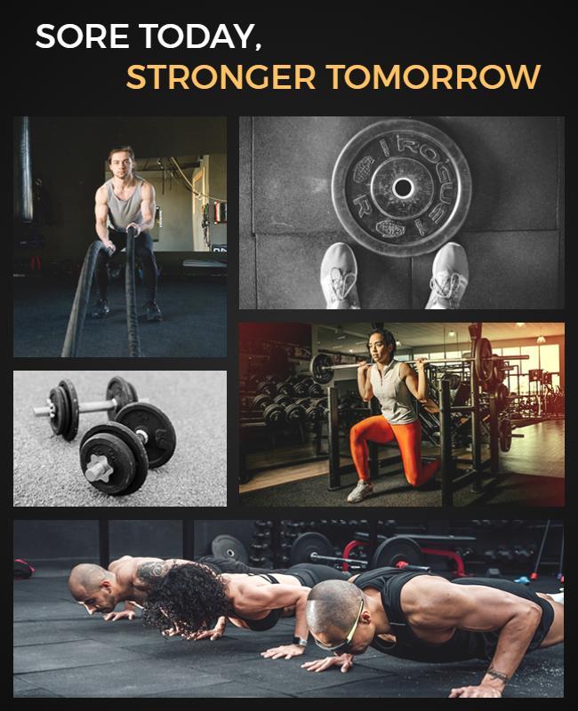 Intense Fitness Training Motivation Flyer Template