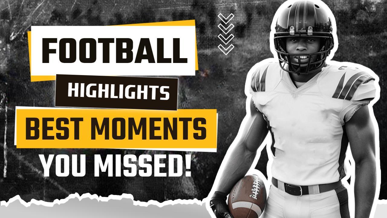 Intense Football Highlights Epic Plays YouTube Thumbnail Template