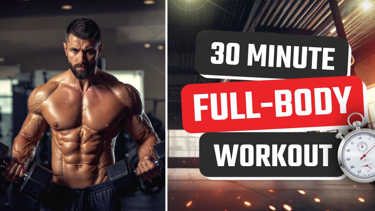 Intense Full-Body Workout Challenge Fitness YouTube Thumbnail Template