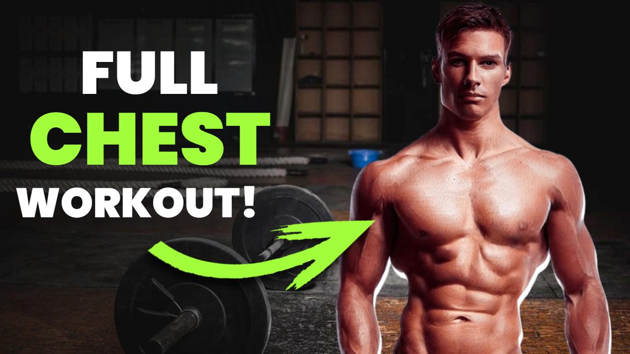 Intense Full Chest Workout Fitness YouTube Thumbnail Template