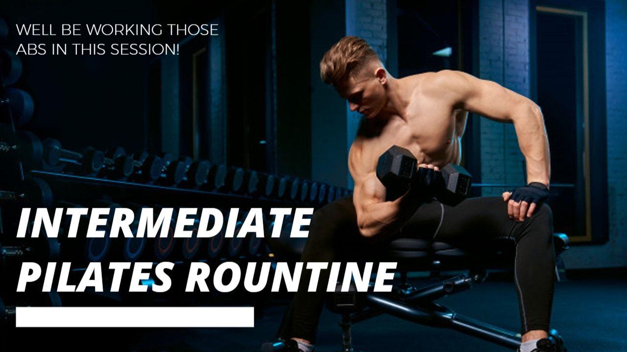 Intense Intermediate Pilates Workout Fitness YouTube Thumbnail Template